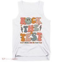 Rock The Test Dont Stress Just Do Your Best Teacher Retro Tank Top thumb 0