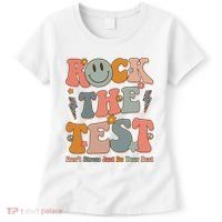 Rock The Test Dont Stress Just Do Your Best Teacher Retro Women's T-Shirt thumb 0