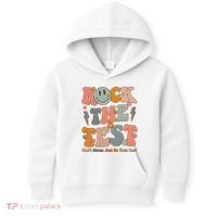 Rock The Test Dont Stress Just Do Your Best Teacher Retro Kids Hoodie thumb 0