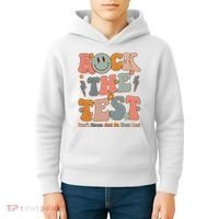 Rock The Test Dont Stress Just Do Your Best Teacher Retro Kids Hoodie thumb 4