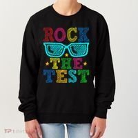 Rock The Test Testing Day Teacher Women's Sweatshirt thumb 0