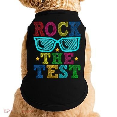 Rock The Test Testing Day Teacher Doggie Tank
