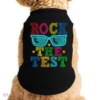 Rock The Test Testing Day Teacher Doggie Tank thumb 0