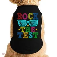 Rock The Test Testing Day Teacher Doggie Tank thumb 0