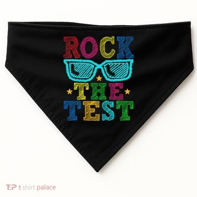 Rock The Test Testing Day Teacher USA-Made Doggie Bandana