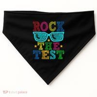 Rock The Test Testing Day Teacher USA-Made Doggie Bandana thumb 0