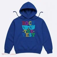 Rock The Test Testing Day Teacher Hoodie thumb 0