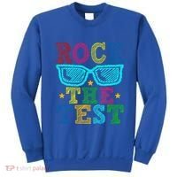 Rock The Test Testing Day Teacher Sweatshirt thumb 0