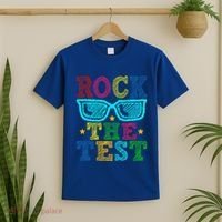 Rock The Test Testing Day Teacher T-Shirt thumb 2