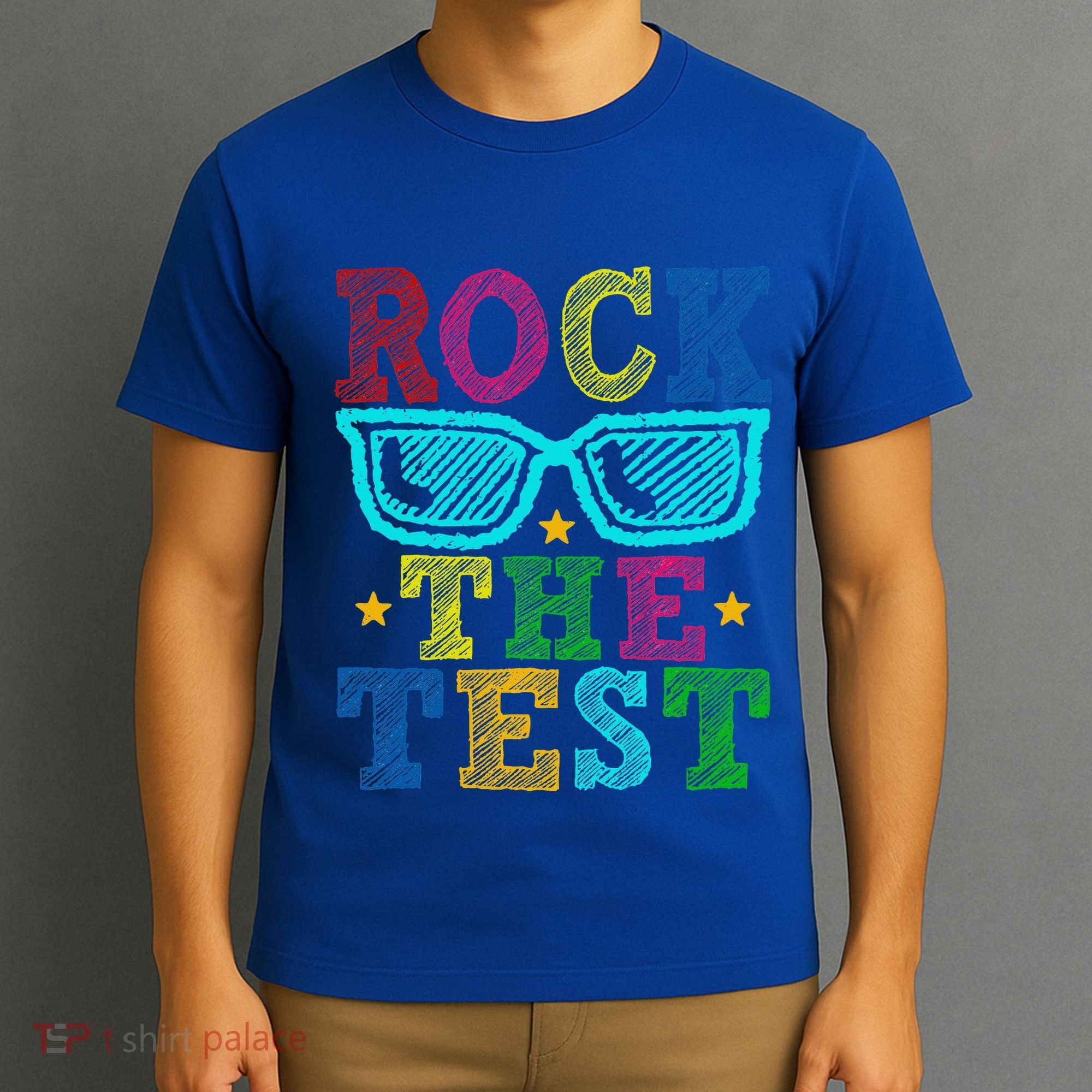 Rock The Test Testing Day Teacher T-Shirt