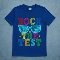 Rock The Test Testing Day Teacher T-Shirt thumb 5