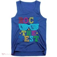 Rock The Test Testing Day Teacher Tank Top thumb 0
