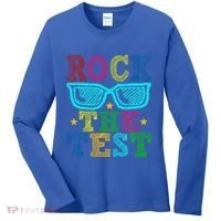 Rock The Test Testing Day Teacher Women's Long Sleeve Shirt thumb 0