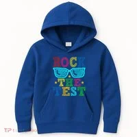 Rock The Test Testing Day Teacher Kids Hoodie thumb 0