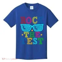 Rock The Test Testing Day Teacher Kids T-Shirt thumb 0