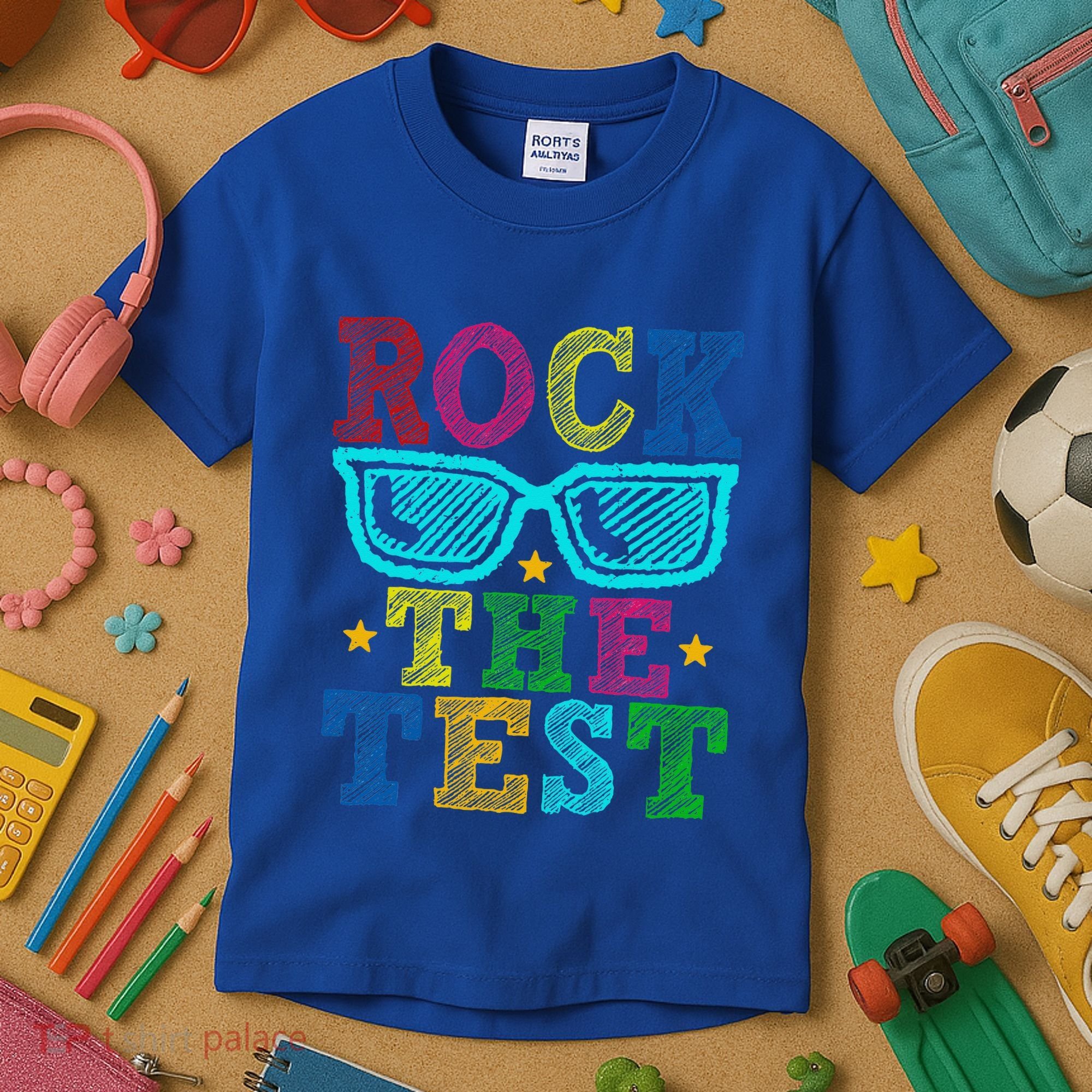 Rock The Test Testing Day Teacher Kids T-Shirt