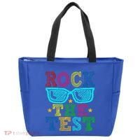 Rock The Test Testing Day Teacher Tote Bag thumb 0