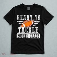 Ready To Tackle Fourth Grade Football Ball Back To School T-Shirt thumb 5