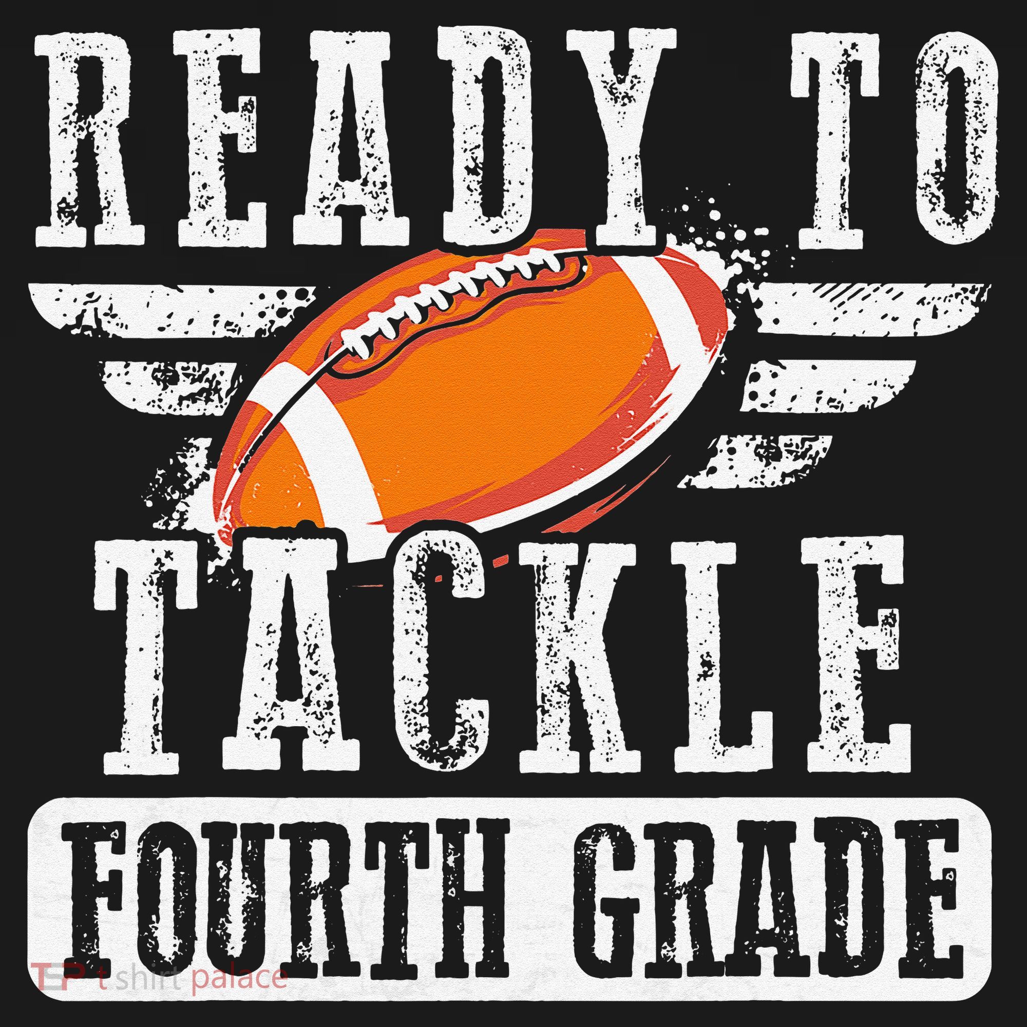 Ready To Tackle Fourth Grade Football Ball Back To School Kids Long Sleeve Shirt
