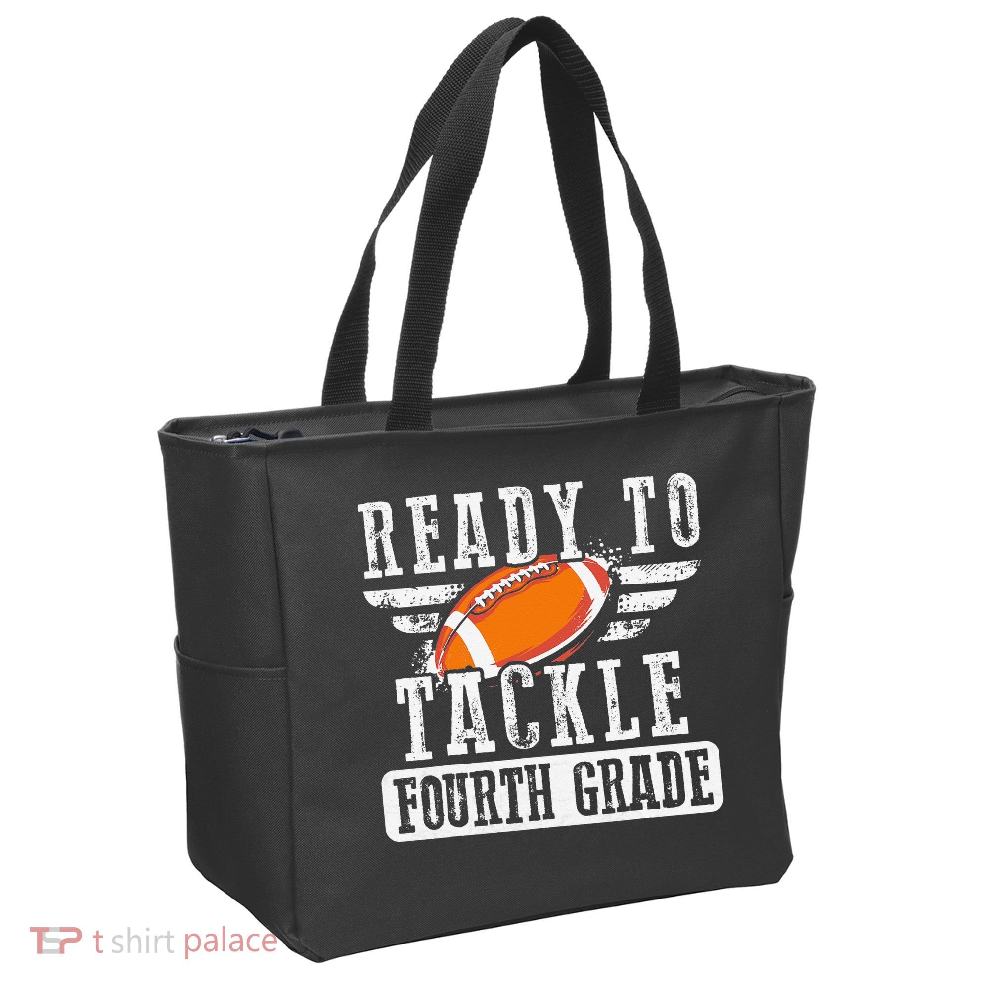 Ready To Tackle Fourth Grade Football Ball Back To School Tote Bag