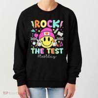 Rock The Test Testing Day Motivational Teachers Students Women's Sweatshirt thumb 0