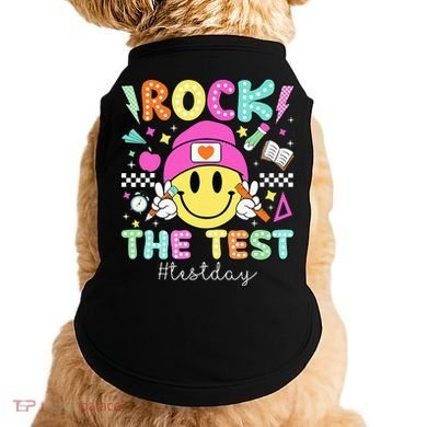 Rock The Test Testing Day Motivational Teachers Students Doggie Tank