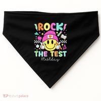 Rock The Test Testing Day Motivational Teachers Students USA-Made Doggie Bandana thumb 0