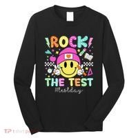 Rock The Test Testing Day Motivational Teachers Students Long Sleeve Shirt thumb 0