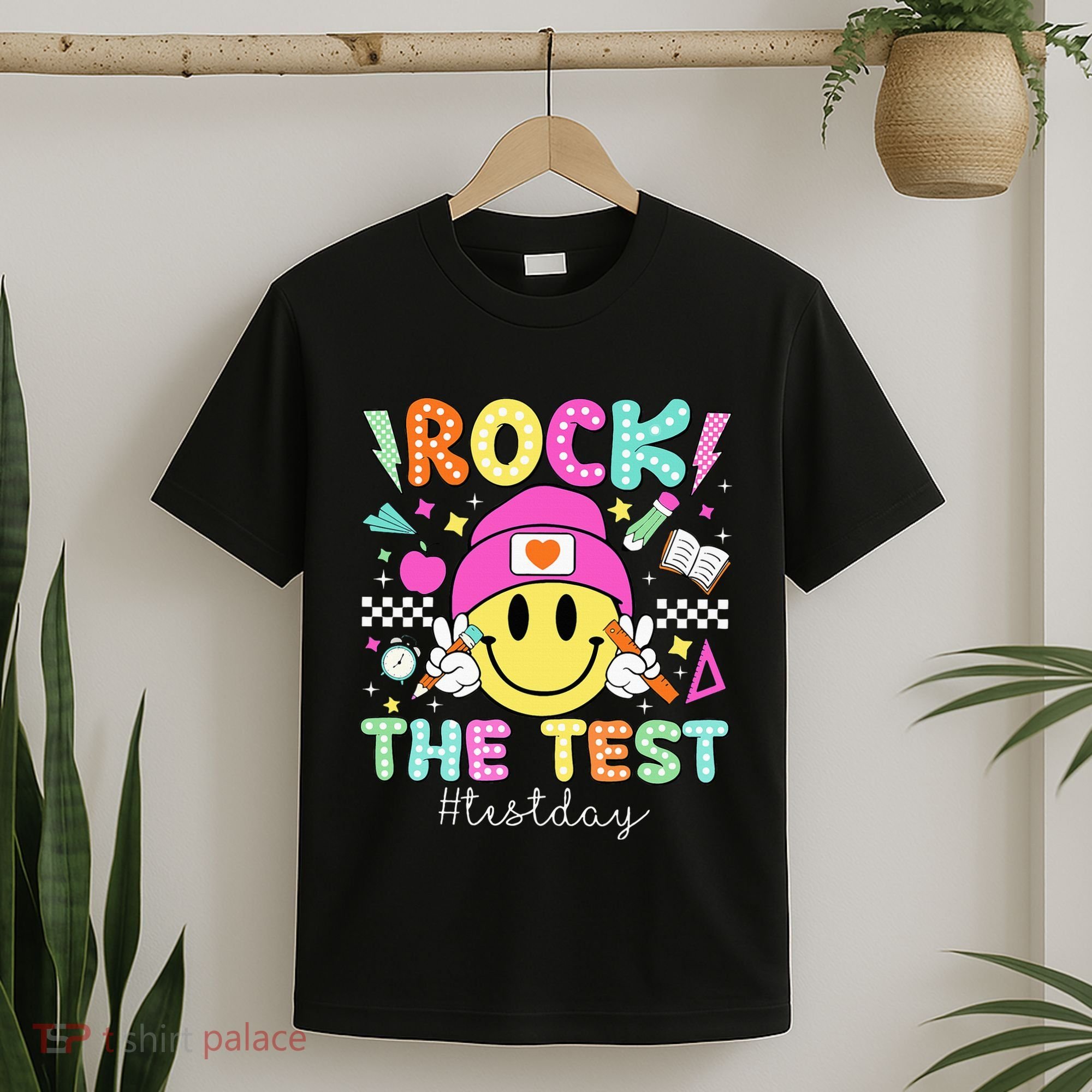 Rock The Test Testing Day Motivational Teachers Students T-Shirt