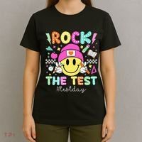 Rock The Test Testing Day Motivational Teachers Students T-Shirt thumb 4