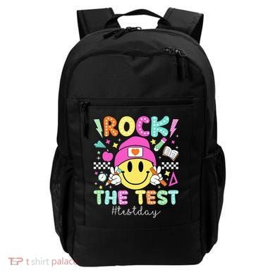Rock The Test Testing Day Motivational Teachers Students Backpack
