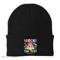 Rock The Test Testing Day Motivational Teachers Students Beanie thumb 0
