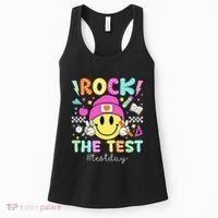 Rock The Test Testing Day Motivational Teachers Students Women's Tank Top thumb 0