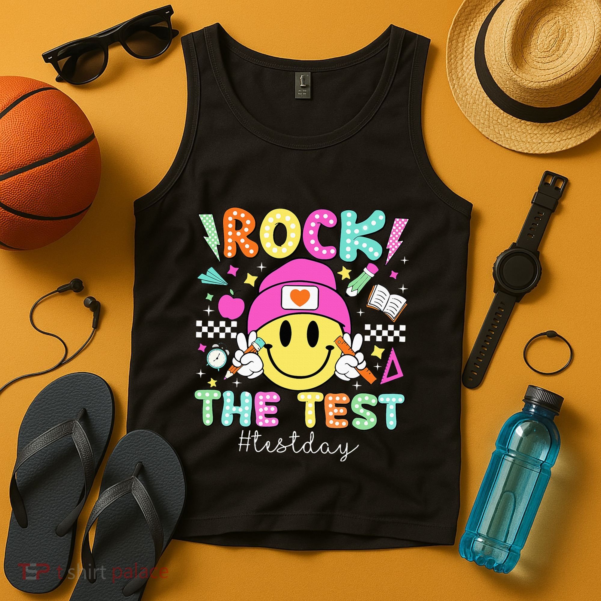 Rock The Test Testing Day Motivational Teachers Students Tank Top