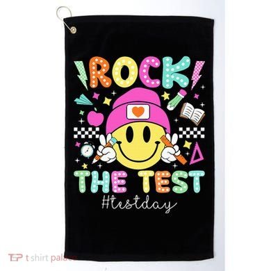 Rock The Test Testing Day Motivational Teachers Students Golf Towel