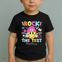 Rock The Test Testing Day Motivational Teachers Students Toddler T-Shirt thumb 2