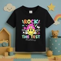 Rock The Test Testing Day Motivational Teachers Students Toddler T-Shirt thumb 3