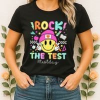 Rock The Test Testing Day Motivational Teachers Students Women's T-Shirt thumb 2