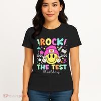 Rock The Test Testing Day Motivational Teachers Students Women's T-Shirt thumb 4