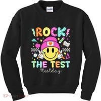 Rock The Test Testing Day Motivational Teachers Students Kids Sweatshirt thumb 0