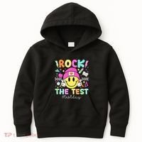 Rock The Test Testing Day Motivational Teachers Students Kids Hoodie thumb 0