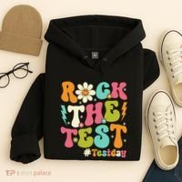 Rock The Test Motivational Retro Teachers Hoodie thumb 4