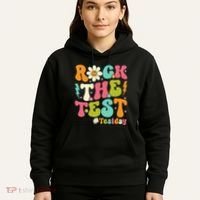Rock The Test Motivational Retro Teachers Hoodie thumb 5