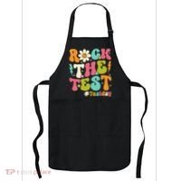 Rock The Test Motivational Retro Teachers Apron thumb 0
