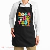 Rock The Test Motivational Retro Teachers Apron thumb 2