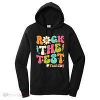 Rock The Test Motivational Retro Teachers Women's Hoodie thumb 0