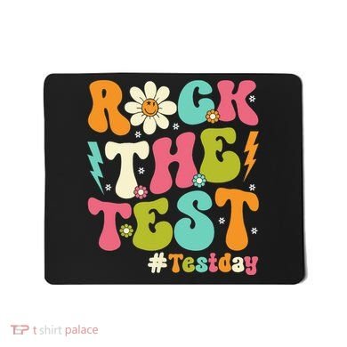 Rock The Test Motivational Retro Teachers Mousepad