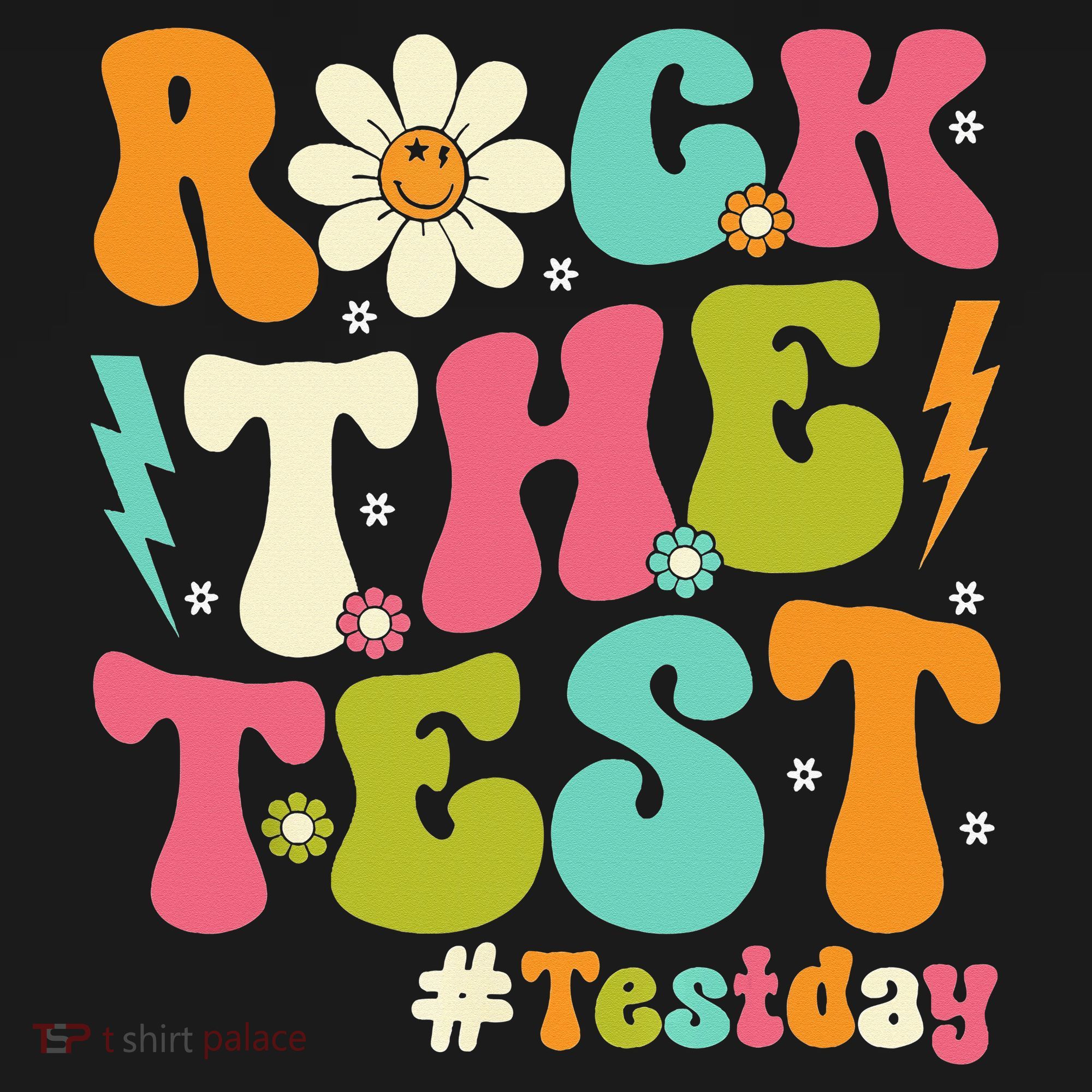 Rock The Test Motivational Retro Teachers Baby Bodysuit