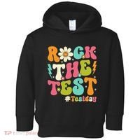 Rock The Test Motivational Retro Teachers Toddler Hoodie thumb 0