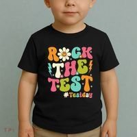 Rock The Test Motivational Retro Teachers Toddler T-Shirt thumb 2